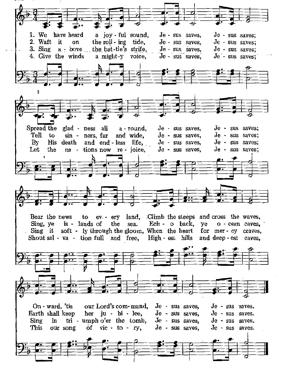 340 – Jesus Saves sheet music